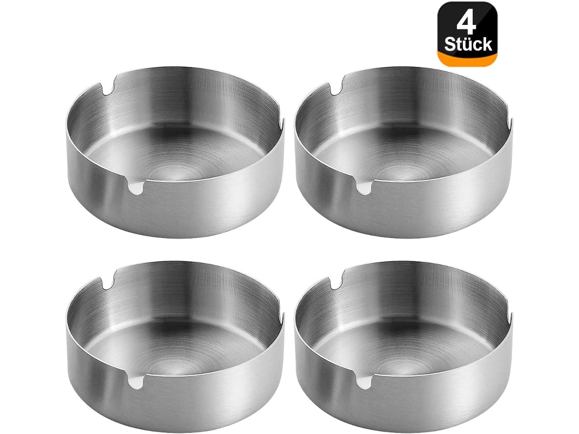 Comprimido Redondo Em Aço Inoxidável À Prova De Vento, Lava Louças Com Lava Louves Design De Cinzas Portáteis Resistentes Para Uso Externo Interno,