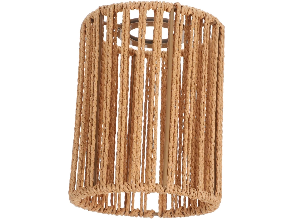 Luminária Pendente Artesanal Oca em Corda Natural Trançada, Ideal para Iluminação Interna. SFUSHOS