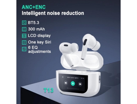 Earbuds Tws com Painel Digital Completo-Branco ELEVENTEK