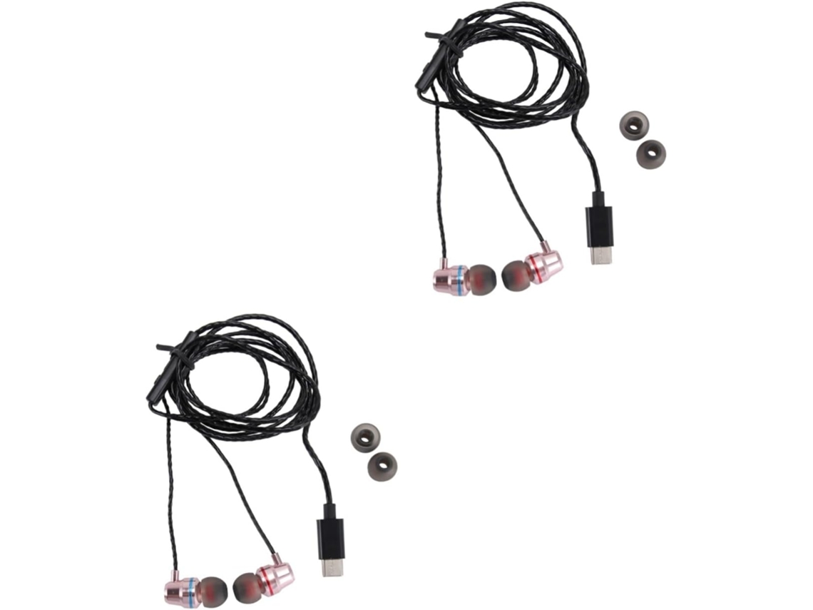 Conjunto de 2 Fones de Ouvido Intra auriculares com Fio e Microfone. SFUSHOS
