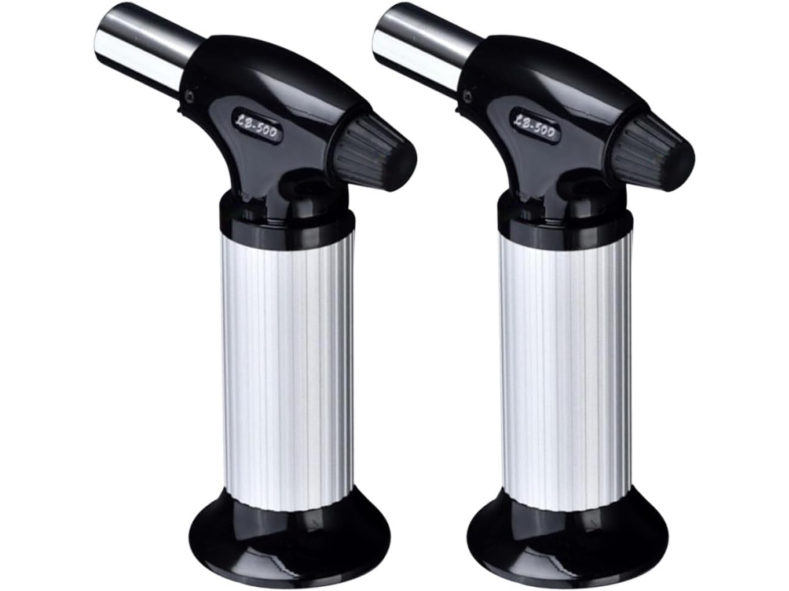 Acendedor de churrasco Topbathy Alipis, 2 peças, aço inox, ignição eletrônica, design ergonômico