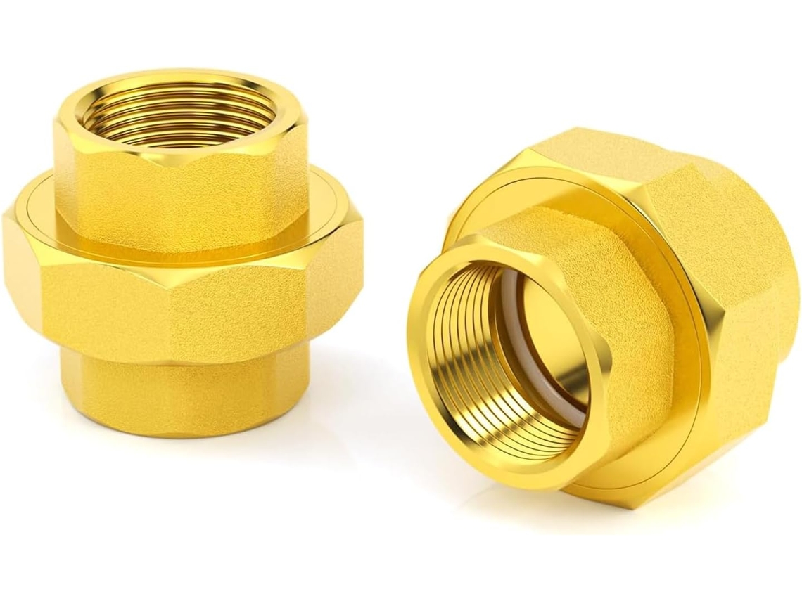 Conector De Mangueira Latão 2 Peças Kkxxyqfc, Conexões Com Rosca
