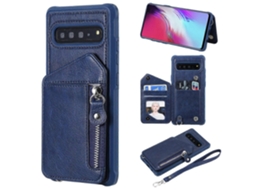 Capa Protetora Traseira À Prova De Choque Com Zíper E Fivelas Duplas, Suporte Para Celular, Compartimentos Para Cartões, Carteira, Cordão E Porta-retr