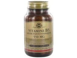 Vitamina B5 Ácido Pantotênico 550 Mg 50 Cápsulas Vegetais SOLGAR