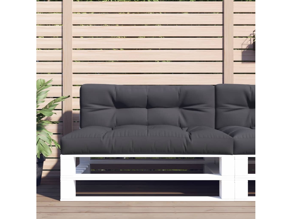 Vidaxl Almofadão Para Sofá De Paletes 120x40x12 Cm Tecido Antracite