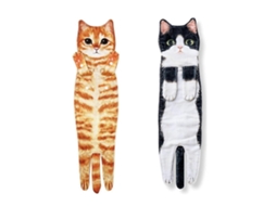 Toalhas Divertidas com Estampa de Gato para Decoração de Banheiro e Cozinha. Toalha de Rosto Decorativa e Fofa para Pendurar BRILVIBERA