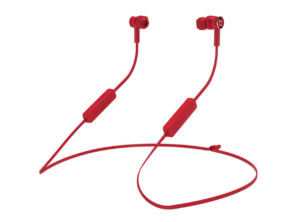 Auriculares Bluetooth HIDITEC Aken (In Ear - Microfone - Vermelho)