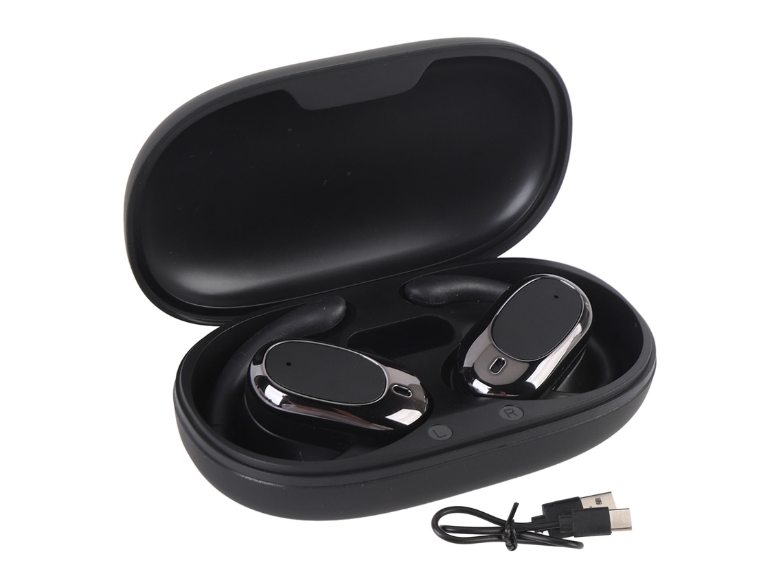 Aetheria fones de Ouvido Tradutor 144 Idiomas Sem Fio Controle App Música e Chamadas Preto