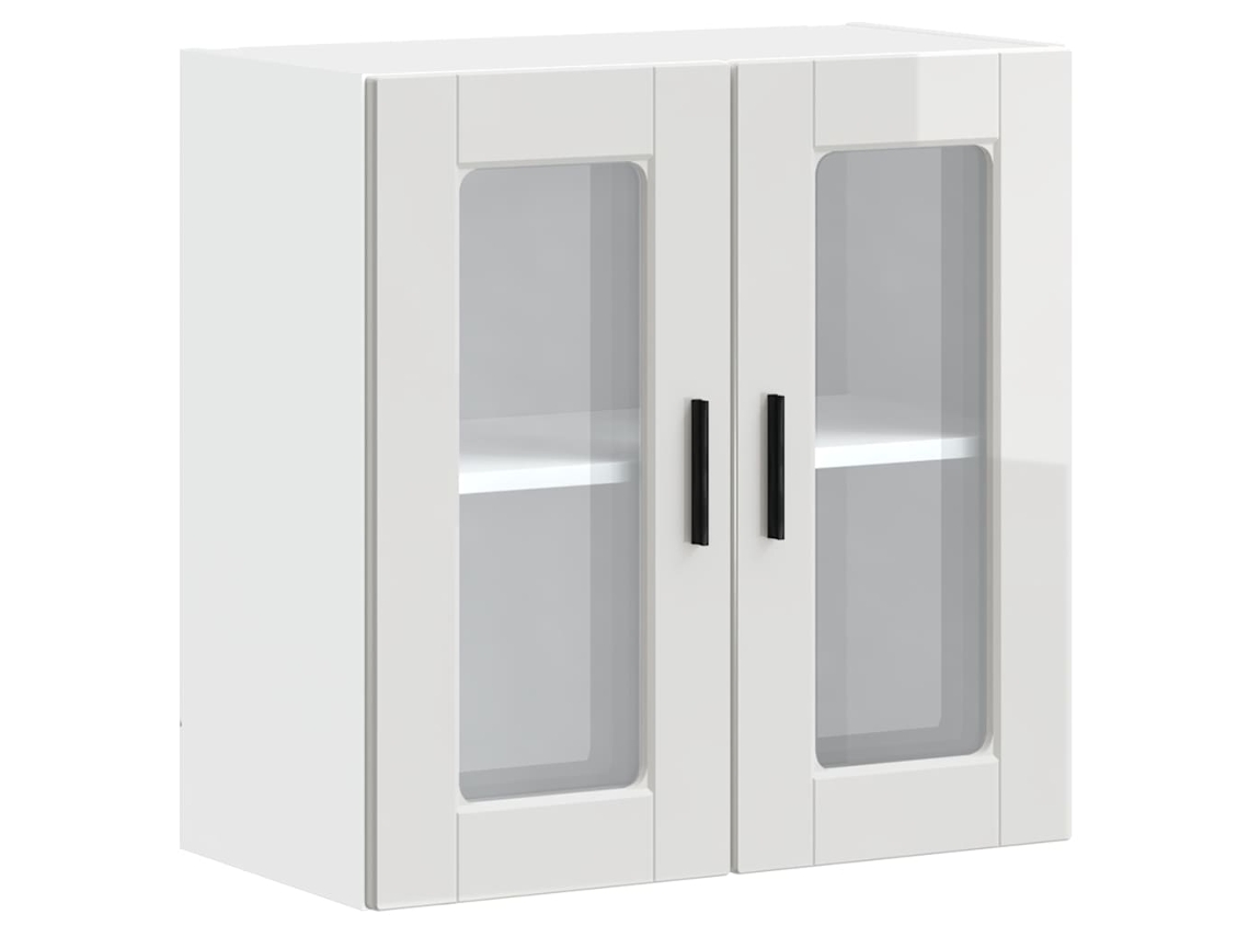 Armário de Parede Cozinha Porta Vidro Porto Branco Alto Brilho MAISON EXCLUSIVE