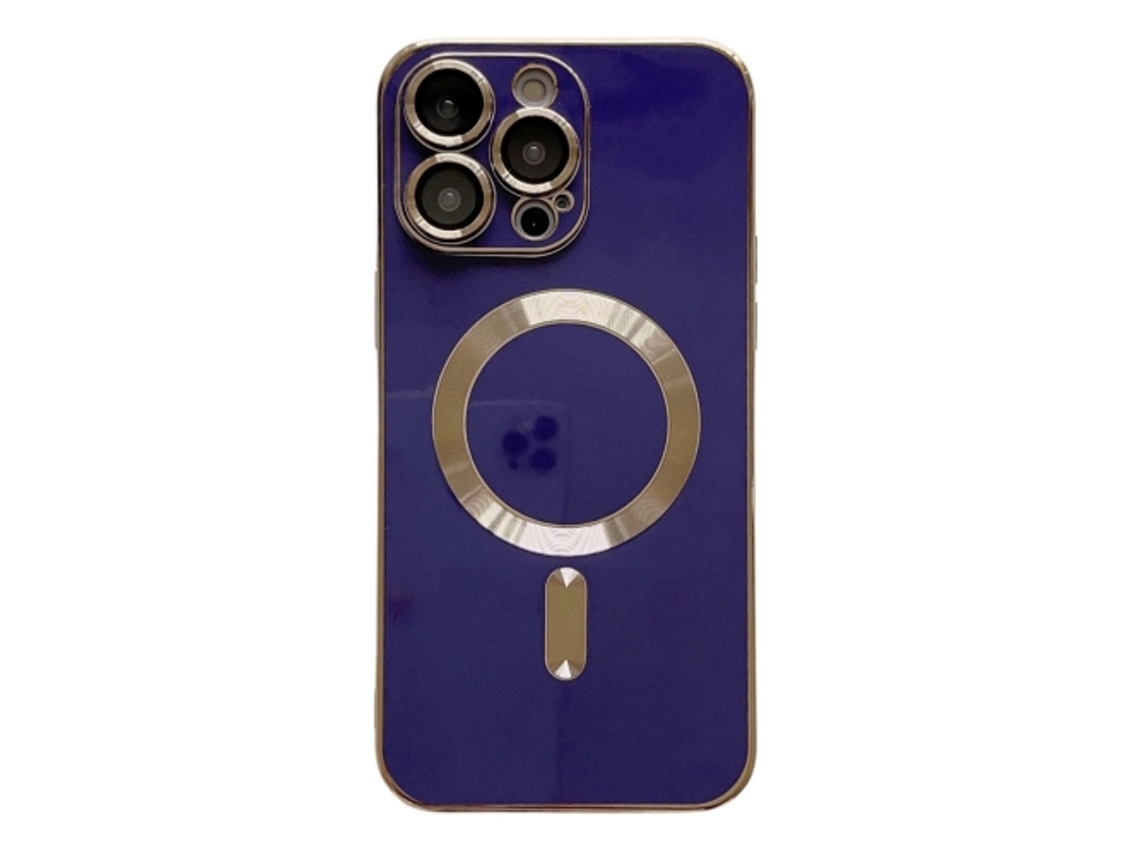 Lente para Telefone Mobile Phone Cases Magsafe Plating With para iPhone 13 Pro Pele Sintética