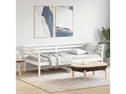 Sofá cama sin colchón 80x200 cm madera maciza de pino blanco