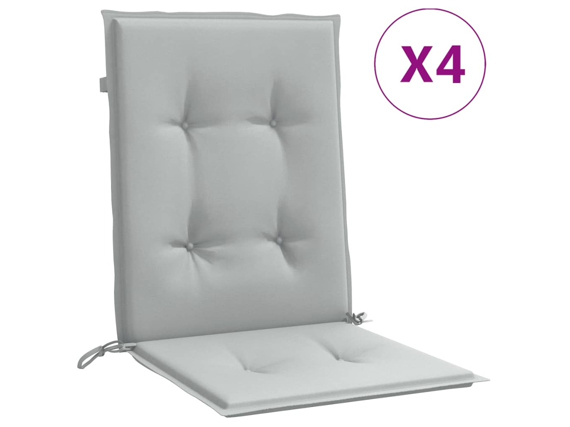 Lowback Chair Cushion, Lowback Chair Cushions Vidaxl Cinzeto Tecido (100 X 50 X 4 Cm)