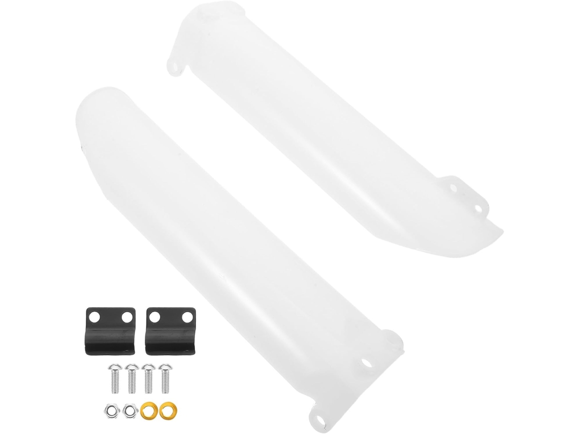 Protetores De Garfo Para Motocicleta - Multiuso - 270 Mm, Plástico Branco, 2 Peças Com Proteção