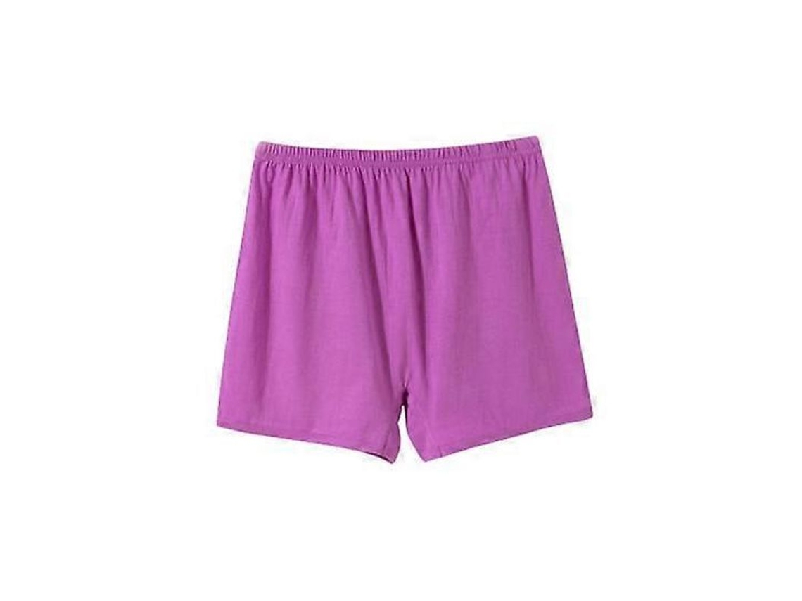 Calcinha Boxer de Algodão para Mulheres Mais Velhas, Cintura Alta, Solta e Macia, Tamanho GG, Roxa