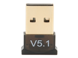 Adaptador Usb Bt 5.1 Sem Fio Sem Driver Portátil Abs Preto Para Casa E Negócios