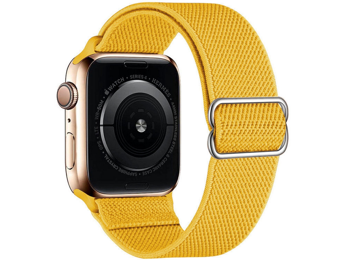 Bracelete Desportiva Elástica Para Apple Watch Series 11/10/9/8/7/6/5/4 Se 3/2/1(42mm,44mm,45mm,45mm) Mostarda Panoona