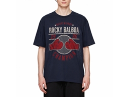 Rockinstone Rocky Movie Champ '76 Navy Adult T-shirt Size:s