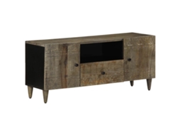 Vidaxl Móvel Tv Cinzento Claro 105x33,5x46 Cm Madeira Mangueira Maciça