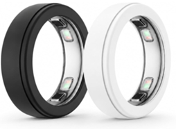 Capa De Silicone Para Oura Ring 5, Protetor Antirriscos Elástico Tamanho M 2peças Branco/preto Hexinyigjly