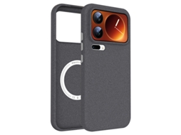 Capa Para Celular Com Areia De Quartzo, Magnética, Antiderrapante, Fosca, Com Cola Macia Inclusa.cinza - Xiaomi 17