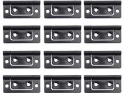 Conjunto De 12 Dobradiças Ferro Reforçado Para Portas Armário, Cor