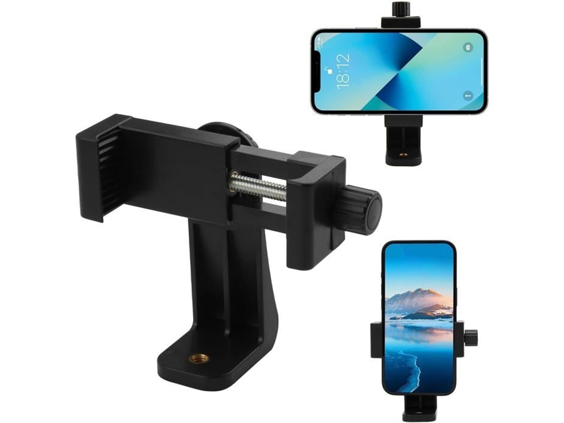 (cor: Preto) Adaptador Para Tripé De Smartphone (pacote Com 2), Compatível Com Tripés De Smartphone, Bastões De Selfie E Monopés.