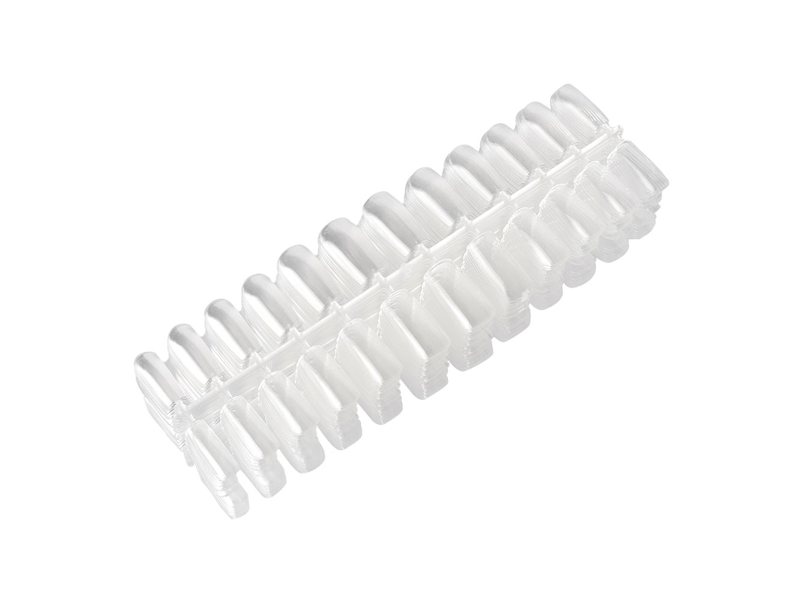 Kit com 504 unhas postiças transparentes profissionais para manicure caseira, ferramenta portátil para unhas.