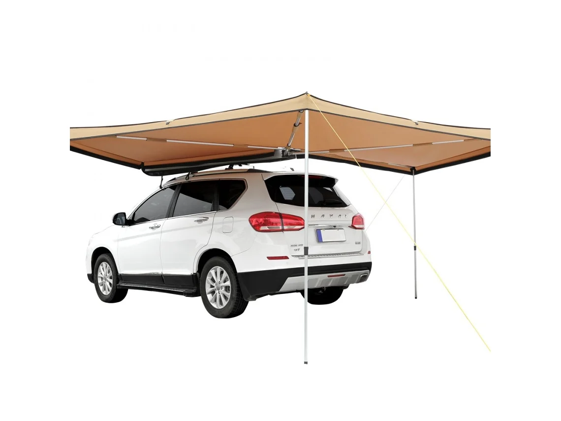 Toldo Retrátil Lateral 270° Para Carro 2,5m Com Proteção Uv50 E Impermeável Tekmaquinas