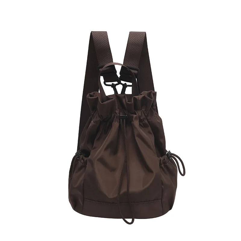 (cor Café) Bolsa/mochila Multifuncional Feminina Com Cordão, Grande Capacidade