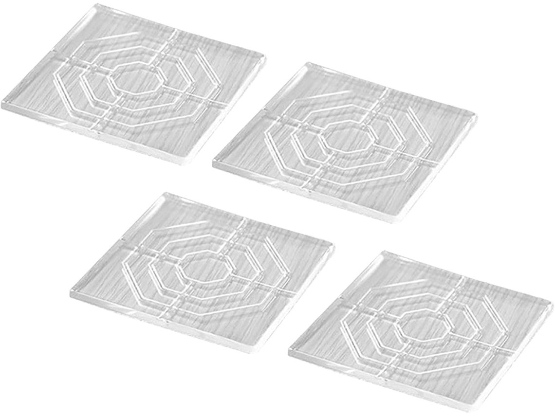Almofadas Antiderrapantes De Silicone Transparente Para Móveis, 4 Unidades, 8x 8cm, Para Pisos De Madeira, Azulejos E