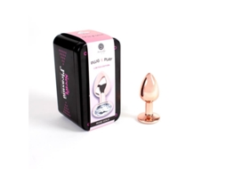 Plug Anal De Metal Ouro Rosa Tamanho S SECRET PLAY