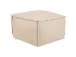 Elegante Puf Cuadrado Beliani Sherali De Algodón Beige 50x50x30