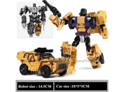 Hzx Cool New Transformação Robô Carro Brinquedos Meninos Anime Bruticus Avião Tanque Engenharia 5in1 Modelo Ko Presente Infantil Aquaforge