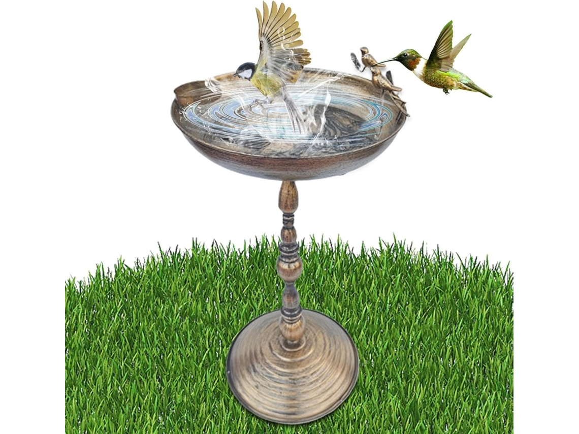 Bebedouro Para Pássaros Ao Ar Livre, Fonte Para Pássaros Com Suporte Para Jardim.