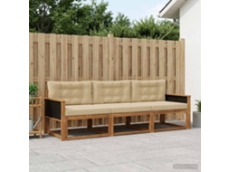 Vidaxl Conjunto De Sofás Para Exterior 3 Unid. Natural E Bege