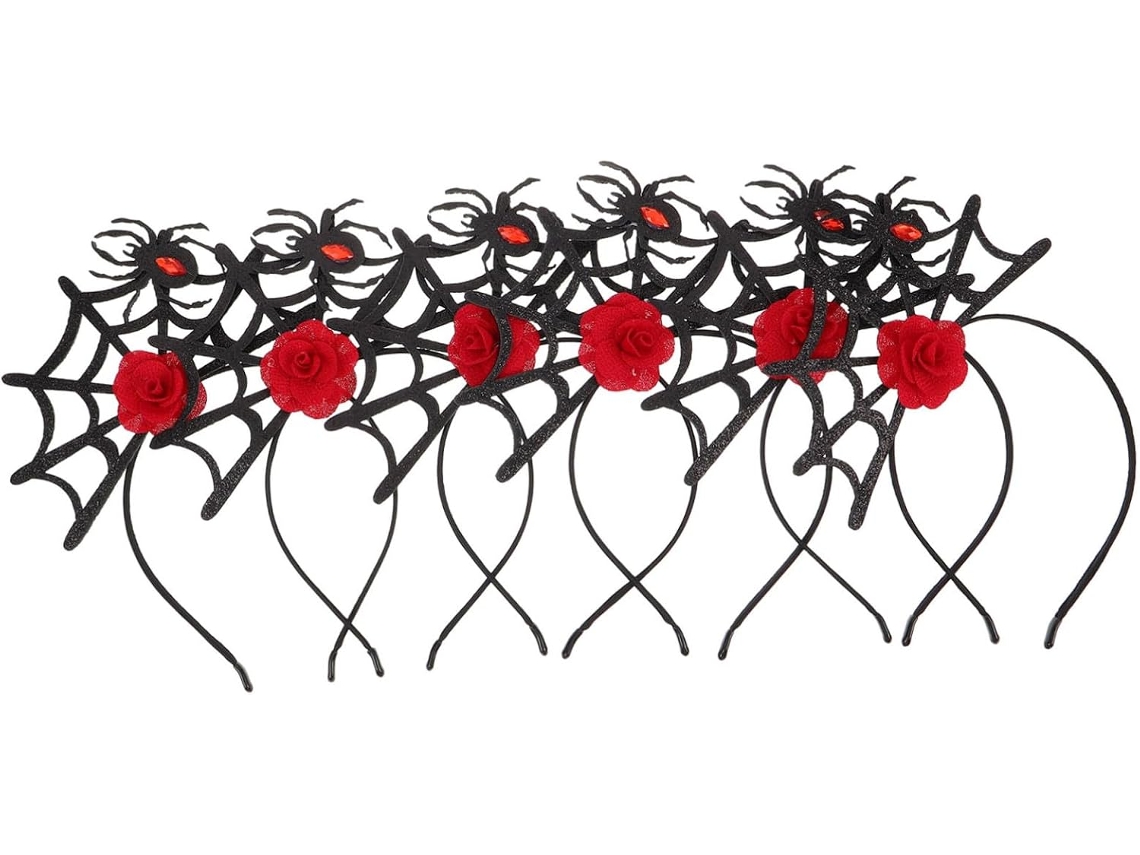 Conjunto De 6 Tiaras Em Formato De Teia De Aranha Para Festas E Festivais.