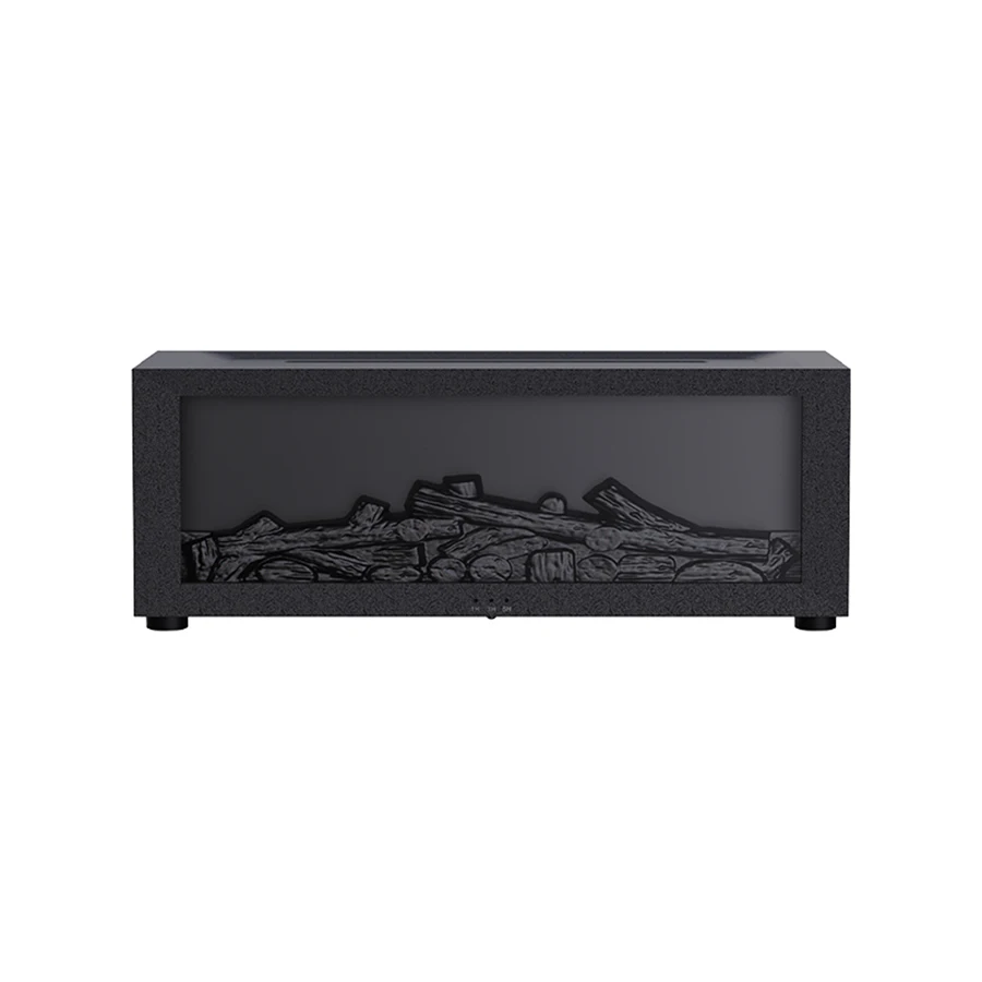 Umidificador De Aromas Com Chama (preto), Efeito De Lareira Com 7 Cores, 3 Temporizadores Com Controle Remoto, Usb Silencioso