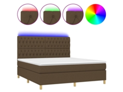Box Spring Bed, Box Spring Beds Vidaxl Marrom Tecido (180 X 200 Cm)