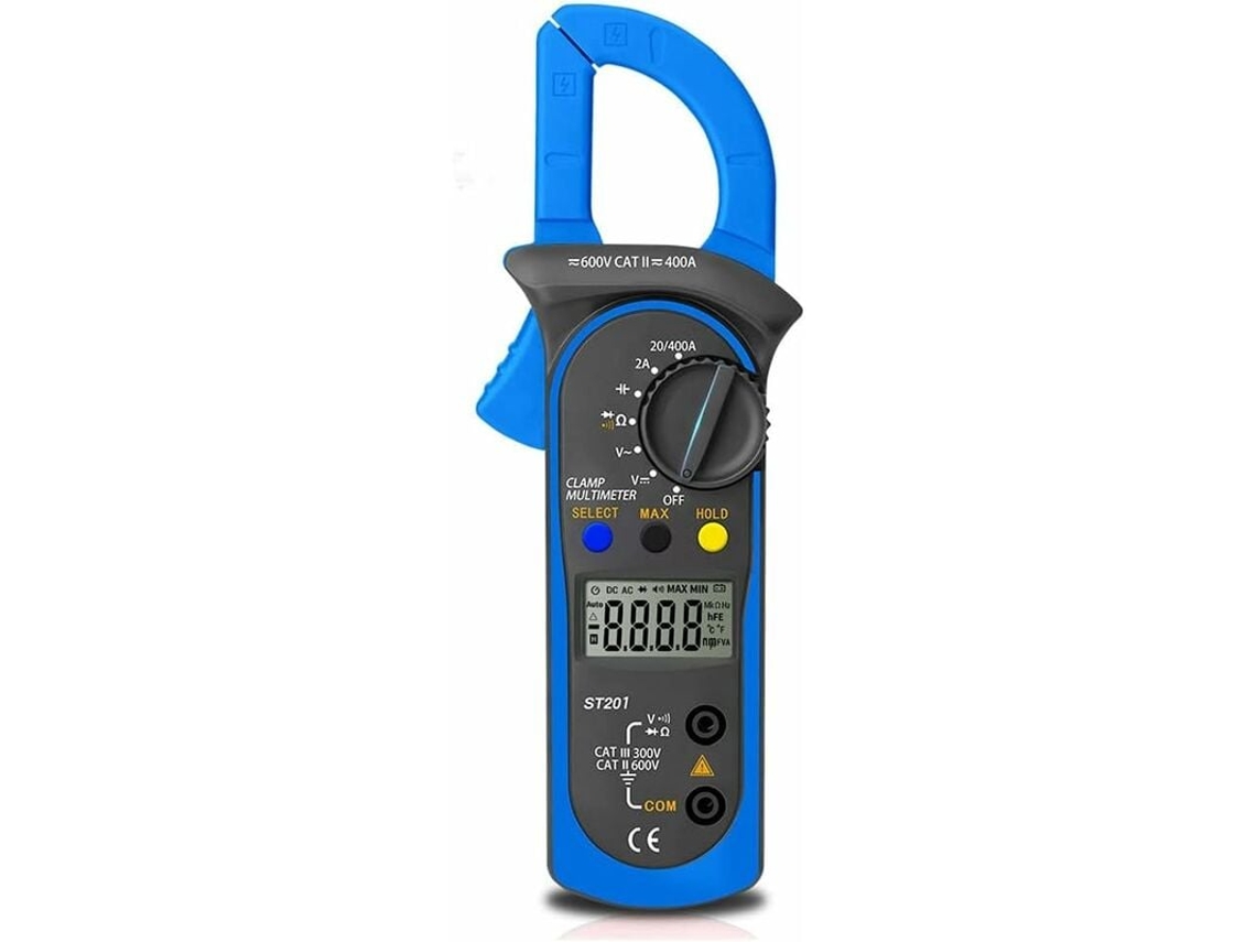 Multímetro De Alicate Amperímetro Digital Profissional 1999 Com Detector Automático De Tensão Para Transistores E Capacitores. Aquaforge