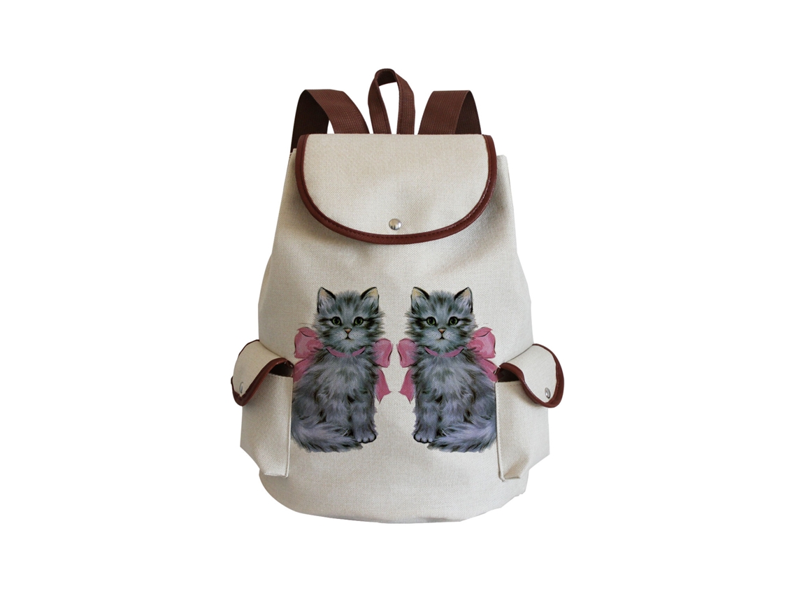 Nova Mochila Escolar Grande Com Estampa De Gato Desenho Animado Para Estudantes E Adolescentes, Ensino Fundamental, Infantil Menin Aquaforge