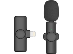 Microfone de lapela sem fio para iPhone, Smartphone, iPad, Vlog, Gravação de vídeo, YouTube, Facebook, Tiktok, Redução de ruído A72