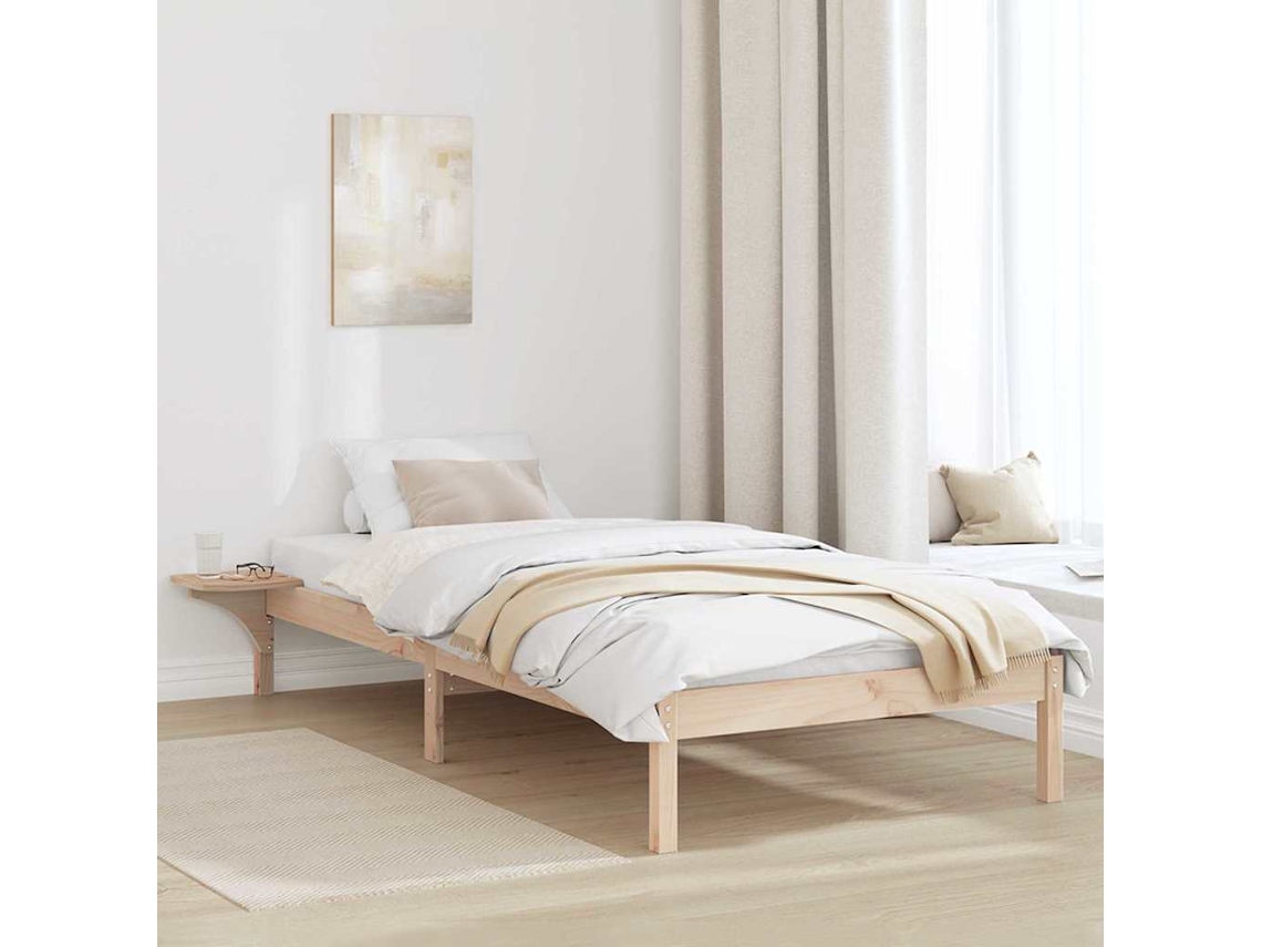 Vidaxl Estrutura Da Cama Natural 75 X 190 Cm