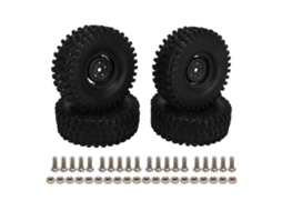Mali conjunto de Rodas Rc 4pcs 1.9 Polegadas Diâmetro 120mm Pneus de Plástico para Carro Off Road Rc Escala 1/10 Preto