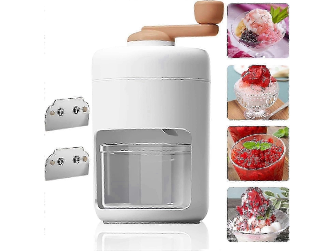 Triturador de Gelo Manual Rotativo, Máquina de Gelo com Recipiente, Triturador de Gelo TAISHENGDA
