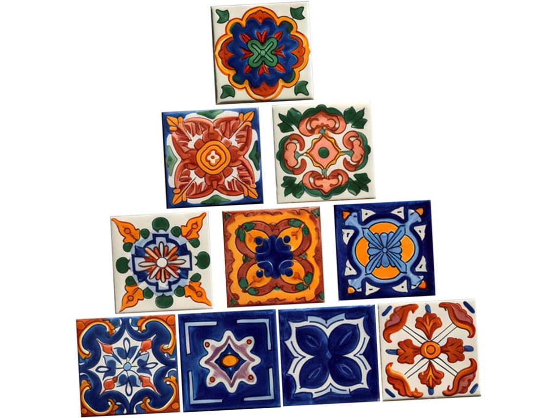 Conjunto De 10 Adesivos Decorativos Marroquinos Autoadesivos Para Azulejos.