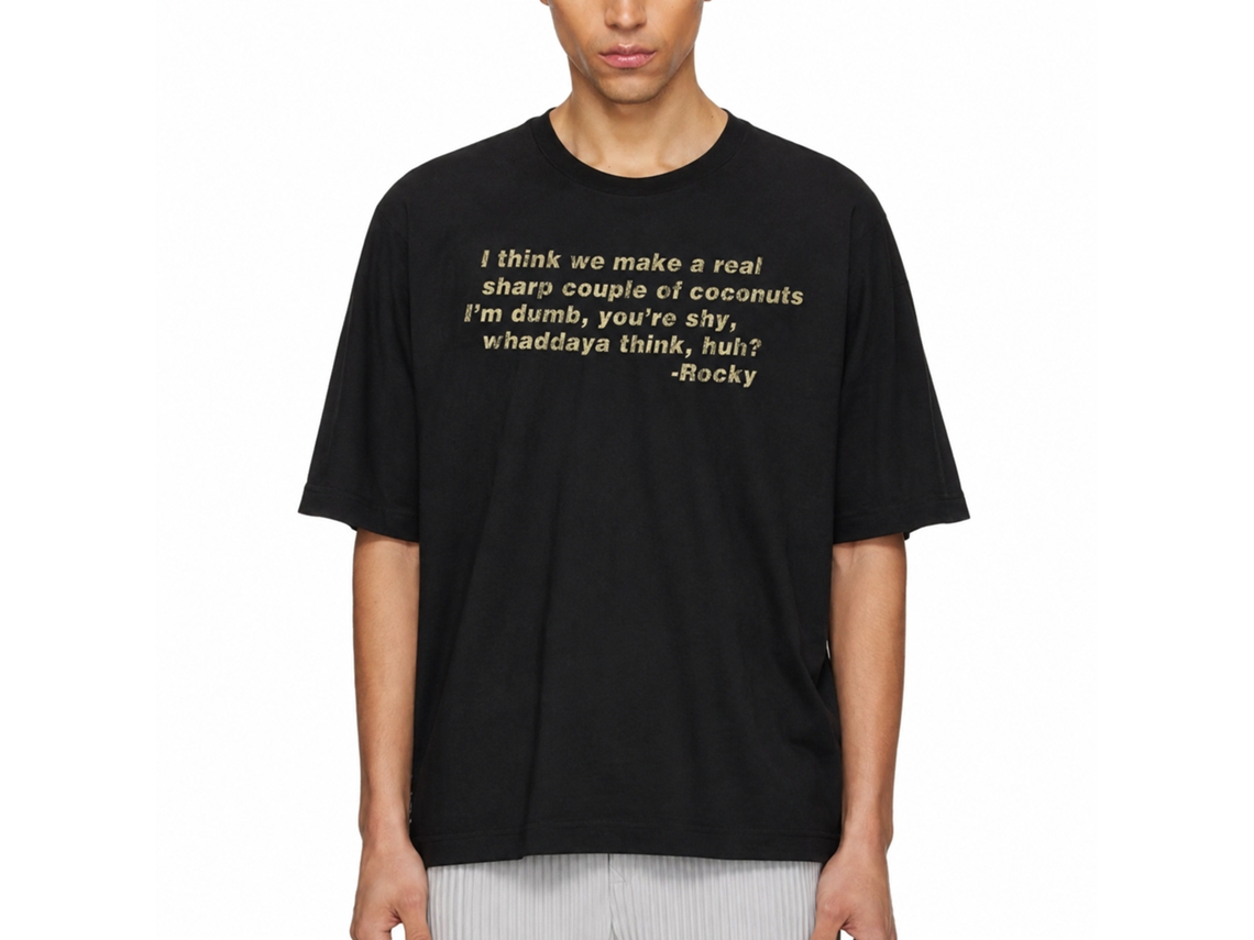 Rockinstone Rocky Movie Thought Black Adult T-shirt Size:xxxl