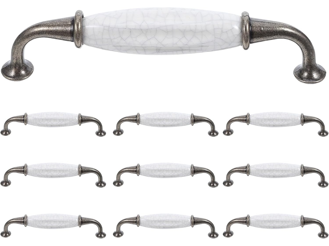 Puxadores De Cerâmica Toddmomy 10 Polegadas Decorativos Estilo Europeu, Puxadores De Guarda Roupa Antigos, Ferragens