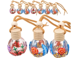 Yardwe Conjunto De 10-frascos Difusores Óleos Essenciais Para Carro, Leves E Decorativos, Ideais Para Perfumar Carros E