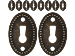 Conjunto De 10 Espelhos Ovais Para Fechadura, Em Liga De Zinco, Placas Traseiras Decorativas E Práticas Para Armários