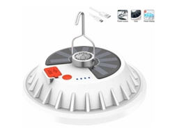 Lanterna Camping Solar Recarregável Controlo Remoto 5 Modos Led Alta Luz